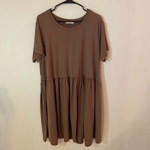 Taupe Swing Tshirt Dress